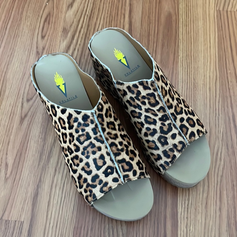 Volatile Leopard Print Wedges